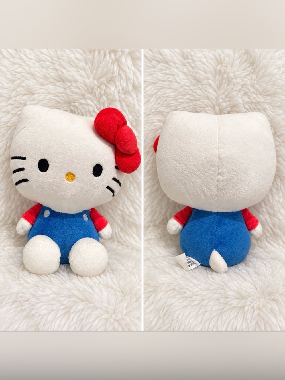 Sanrio Hello Kitty and friends  Plush - White, Red Bow, Blue Outfit